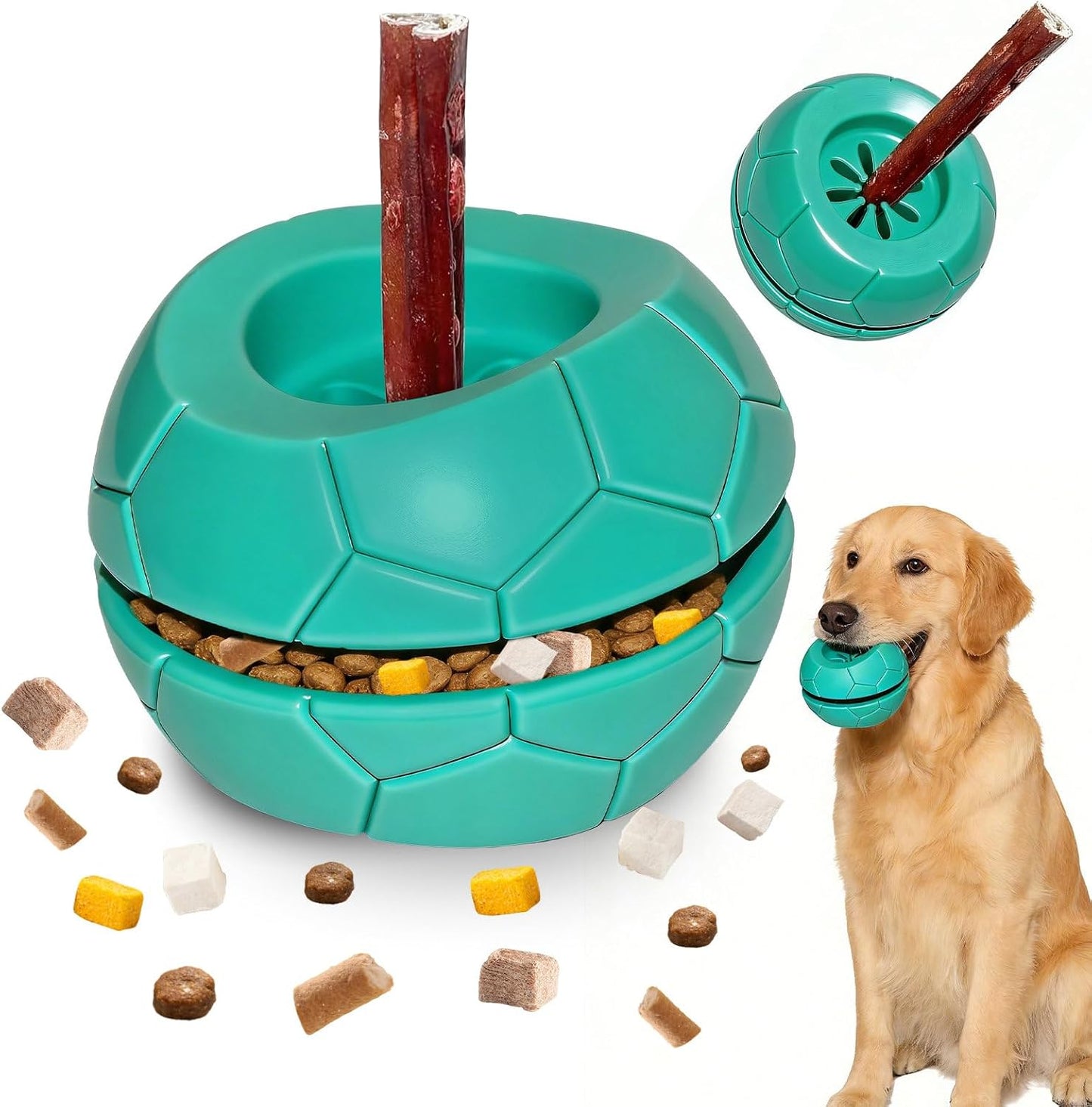 Dispensador golosinas perros con soporte palitos goma natural