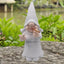 Estatua gnomo dedo medio decoración jardín 16cm
