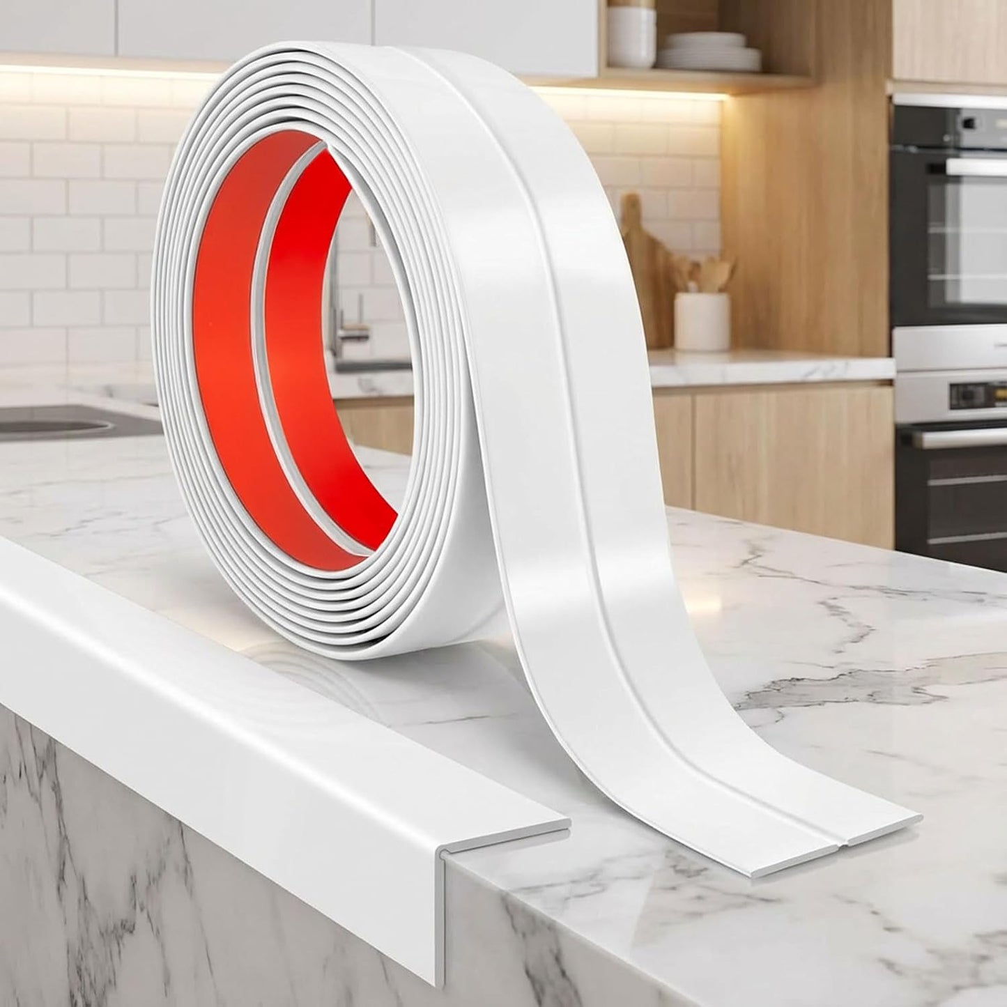 Protector esquina pared moldura flexible PVC blanco
