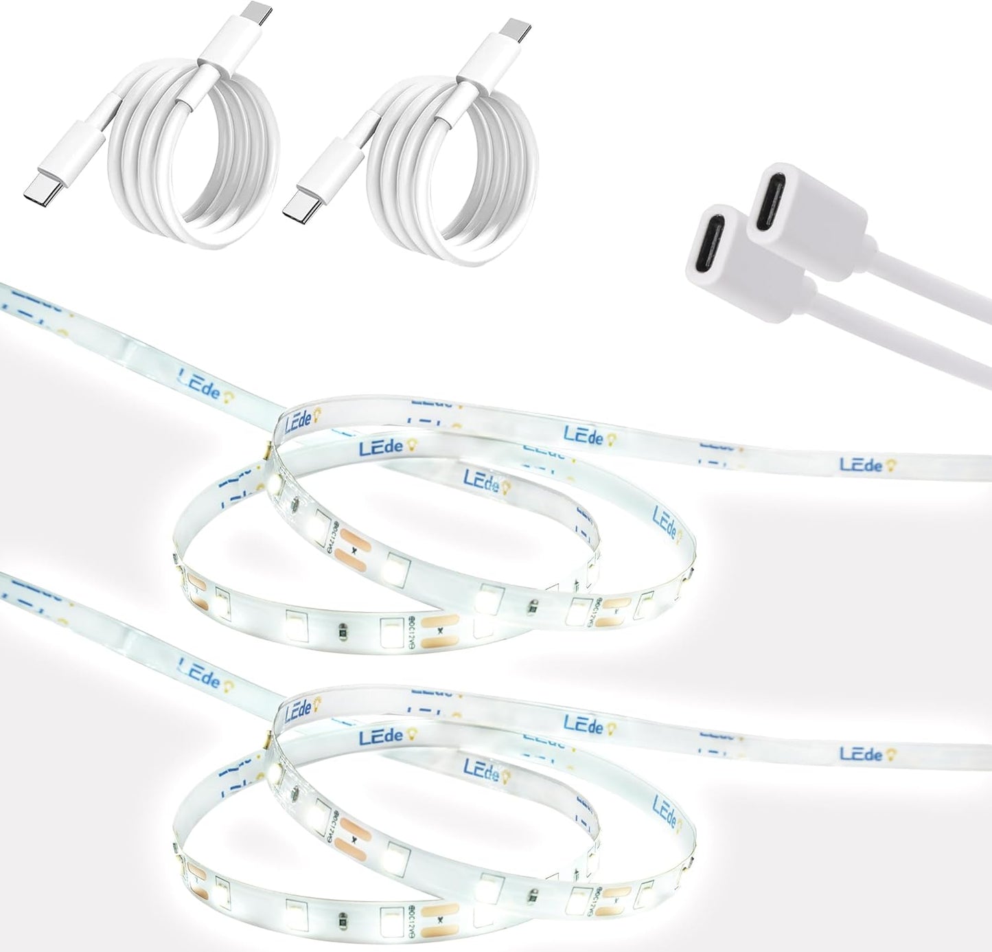 Tira luces LED USB C 12V 16.4pies iluminación cocina TV caravana