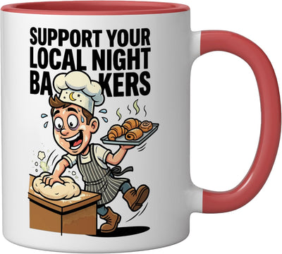 Taza Cerámica Cartoons Rojo/Blanco Bakers