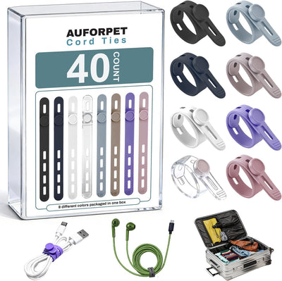 Organizador cables silicona 8 colores reutilizables cuerda elástica