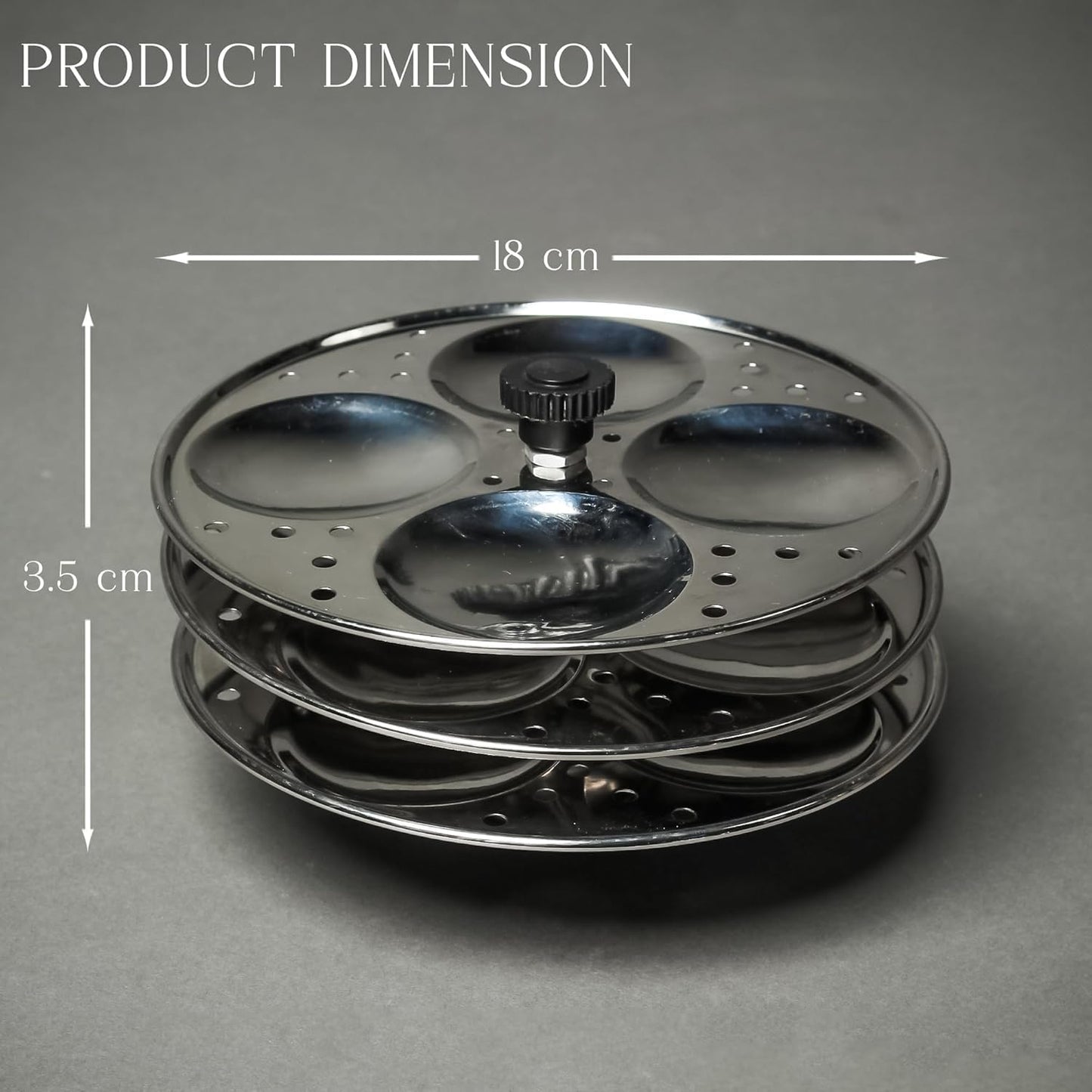 Idli Maker de acero inoxidable indio 3 platos 12 idli vaporizador para idlis suave esponjoso