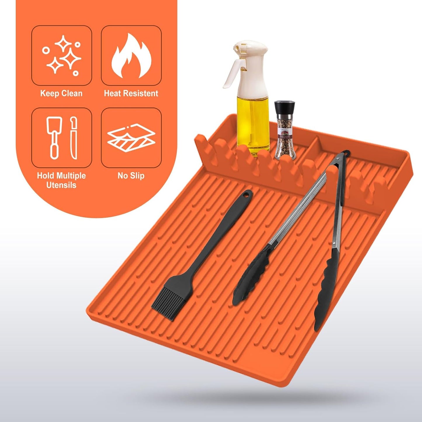 Alfombrilla silicona para parrilla Blackstone con goteo