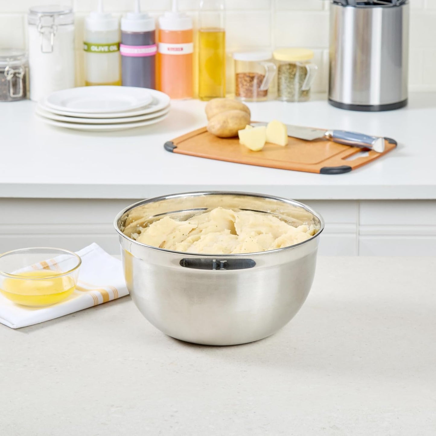 Juego de 3 cuencos de acero inoxidable para cocina y hornear