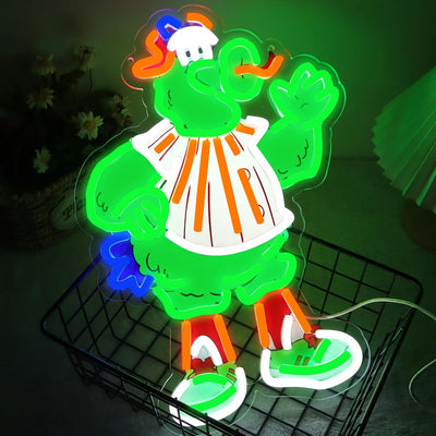 Letrero neón Philadelphia luces LED USB tema béisbol 10.9x15.7pulg