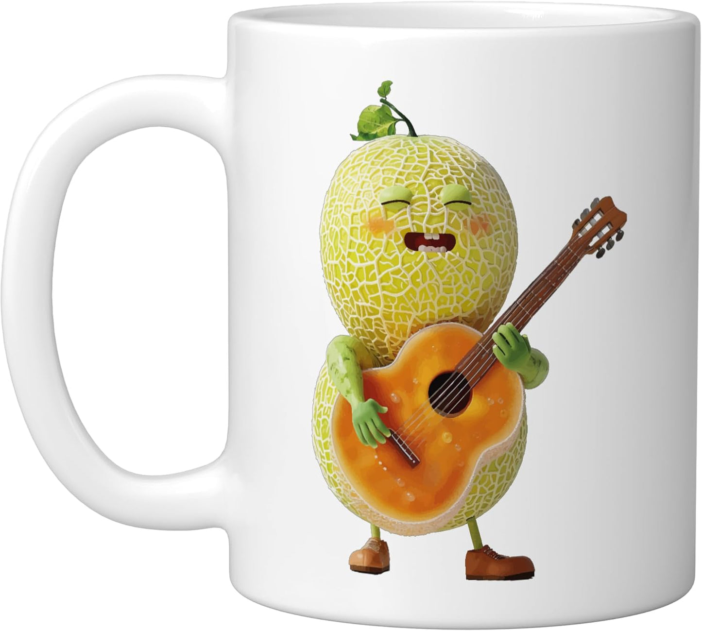 Taza Cerámica Guitarra Melón Honeydew Blanca
