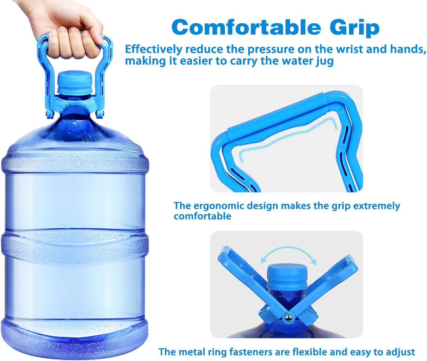 2 Asas Ergonómicas Botella Agua 5gal Elevador Antideslizante