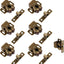 6 Pzas Pestillos Puerta Armario Acabado Bronce Doble Rodillo