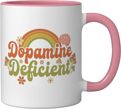 Taza cerámica para mujeres y niñas con flores arcoíris sin dopamina