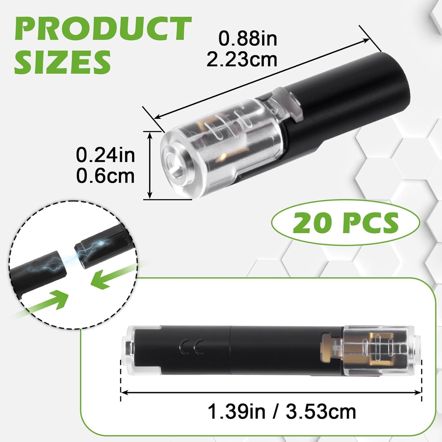 Conectores eléctricos 1 pin para 16-22 AWG con hebilla