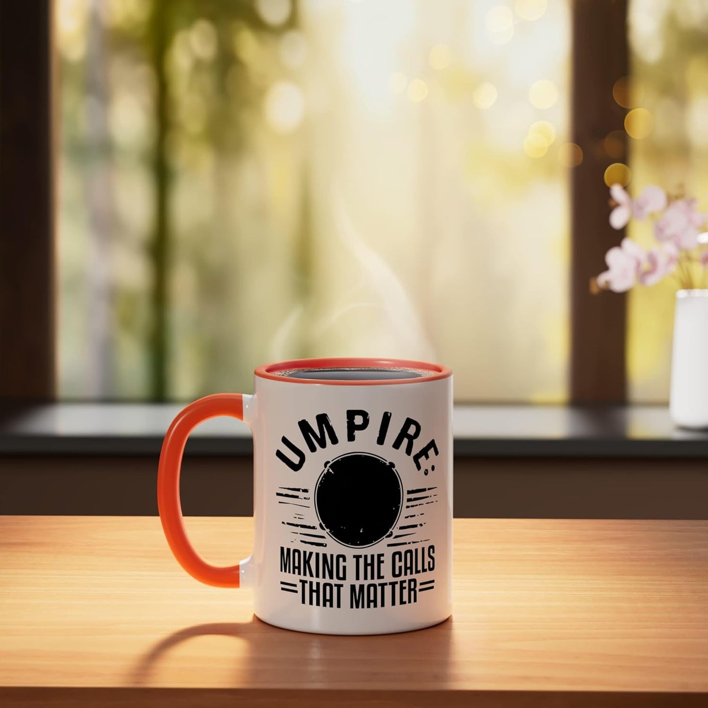 Taza Cerámica Árbitro Deporte Juego Oficial Naranja/Blanco