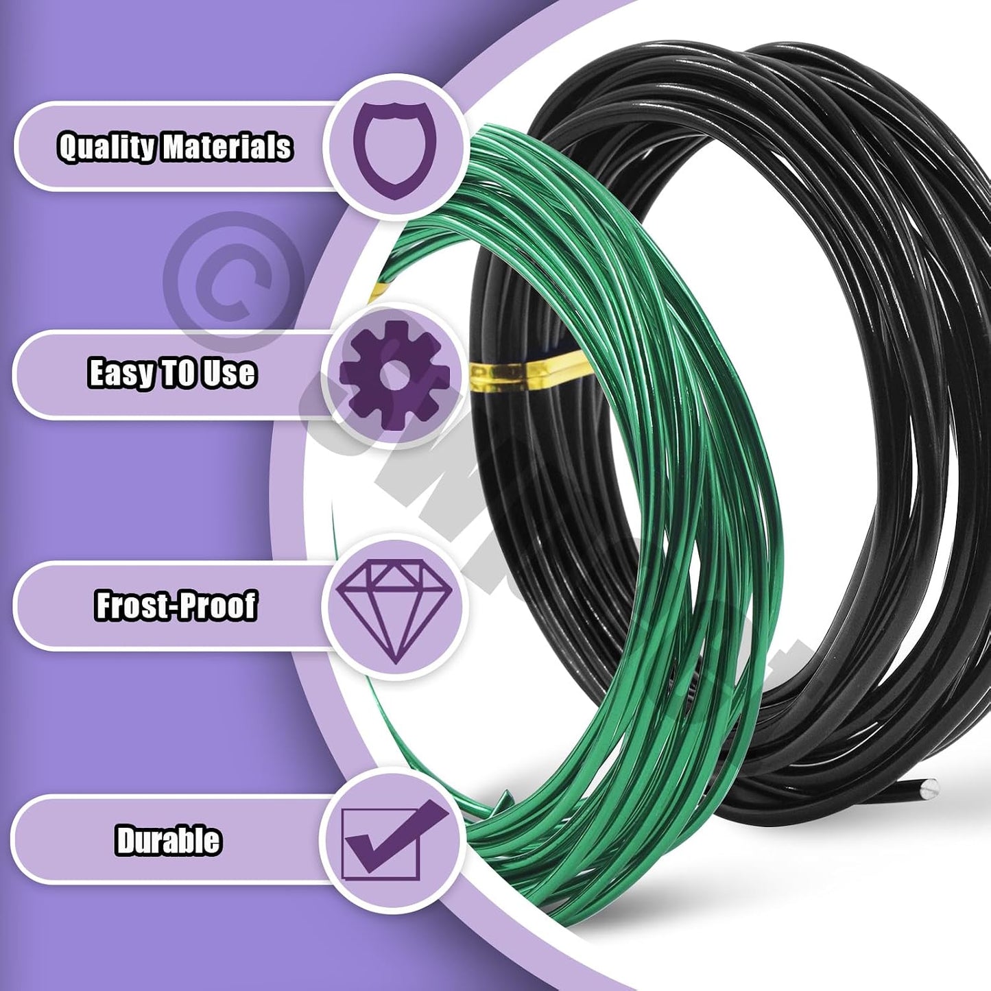 Kit herramientas bonsái alambre aluminio 0.118pulg 82ft