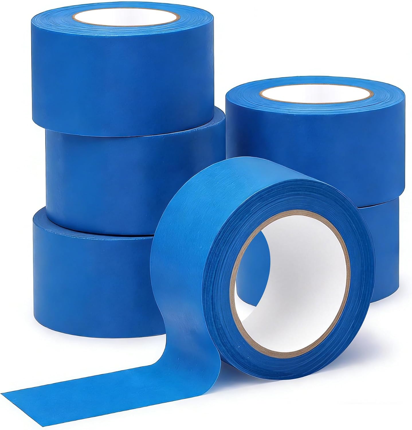 Cinta adhesiva azul para pintores 2pulg x55yardas 6 rollos