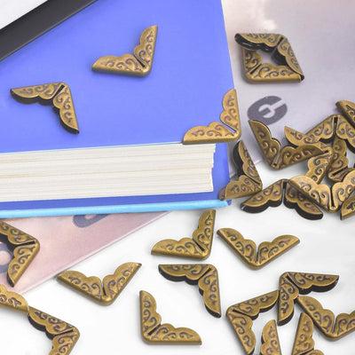 500 Protectores Esquina Libros Metal Hierro Bronce Triángulo