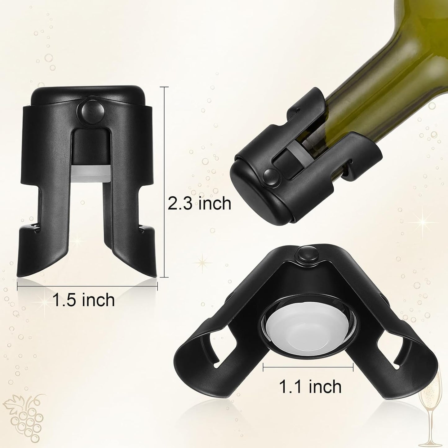 Tapones de acero inoxidable para champán reutilizables