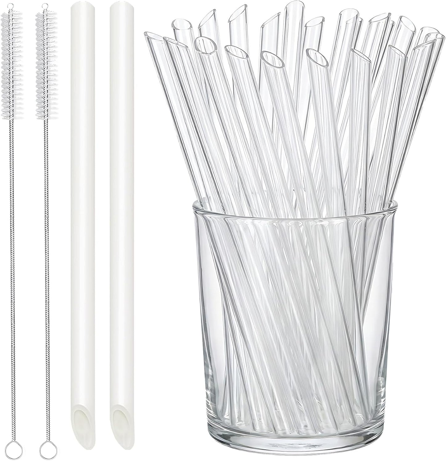 20 Pzas Popotes Reutilizables Tapioca Batidos Sin BPA