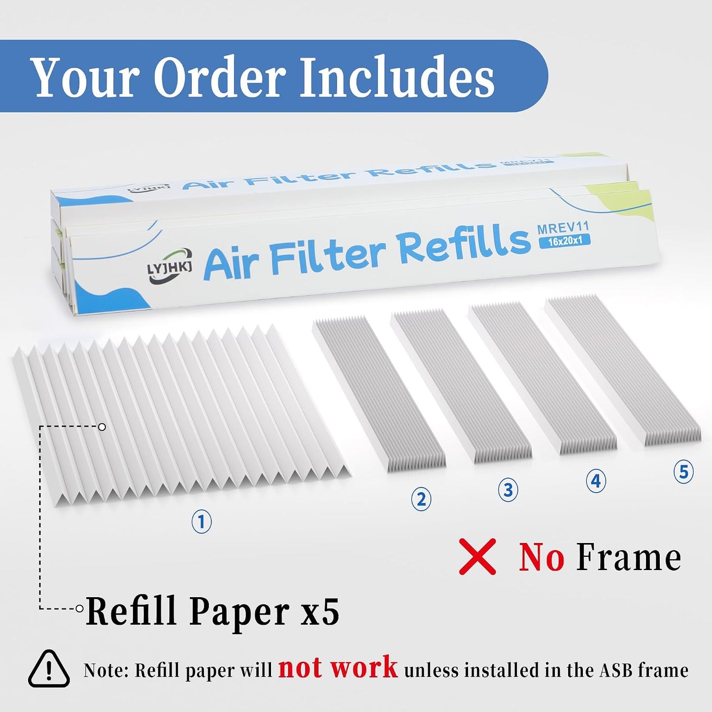 5 Filtros Aire 16x20pulg
