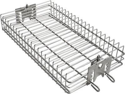 Cesta BBQ acero inox plana para asador rotatorio comp 1/2 3/8 5/16