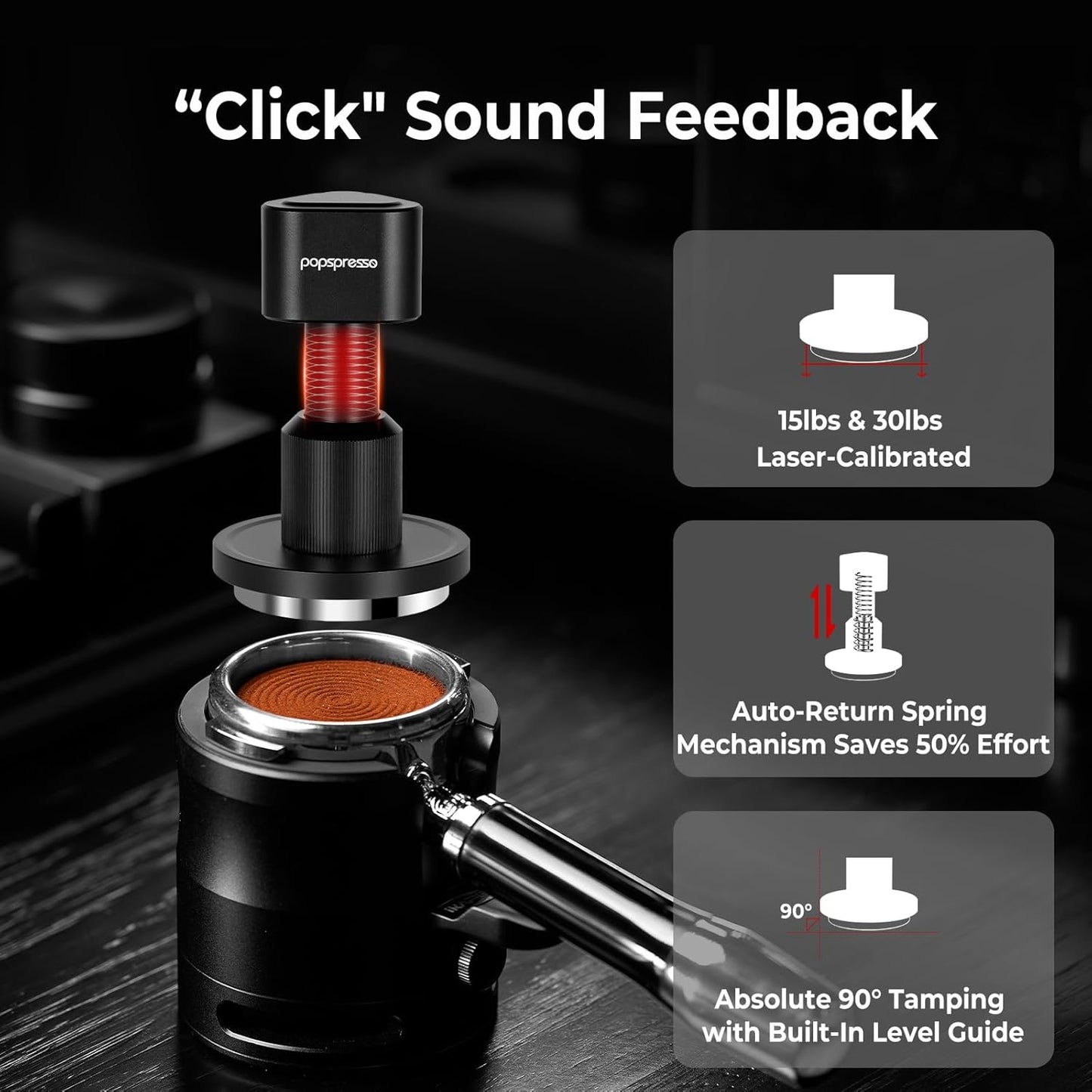 Tamper Espresso 53.3mm y Distribuidor Gravedad