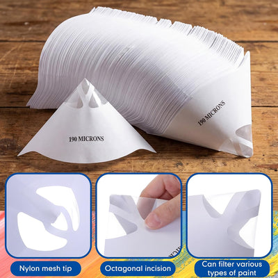 Colador pintura 190 puntas cono malla nailon