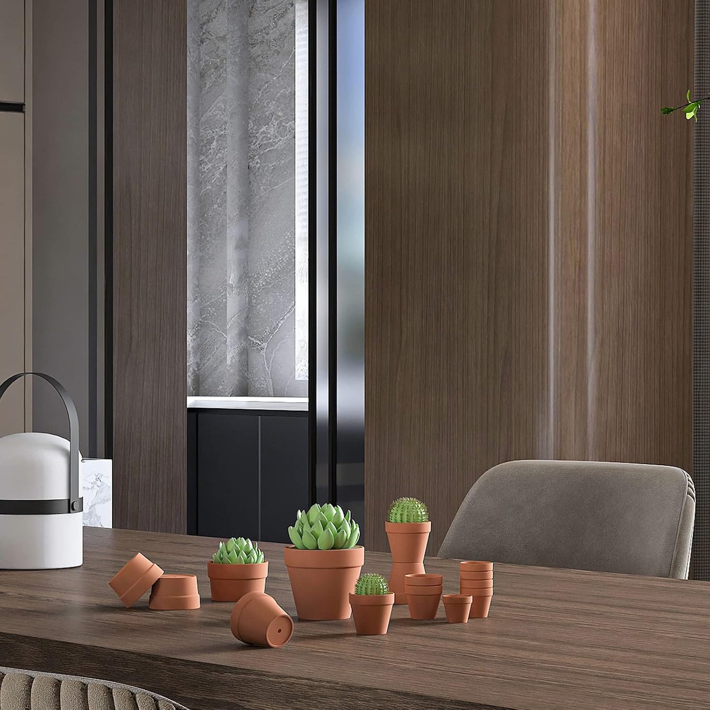 Macetas terracota 4pulg drenaje pack 10 para cactus y plantas