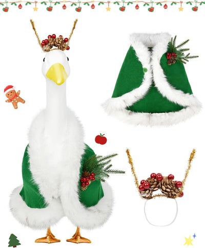 Ganso Navidad 23pulg diseño verde para porche jardín