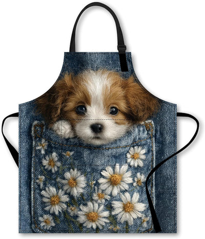 Delantal de cocina Nuxovilar de poliéster con bolsillos para mascotas