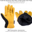 3 Pzas Guantes Invierno Hombre Piel Ciervo Aislamiento Thinsulate