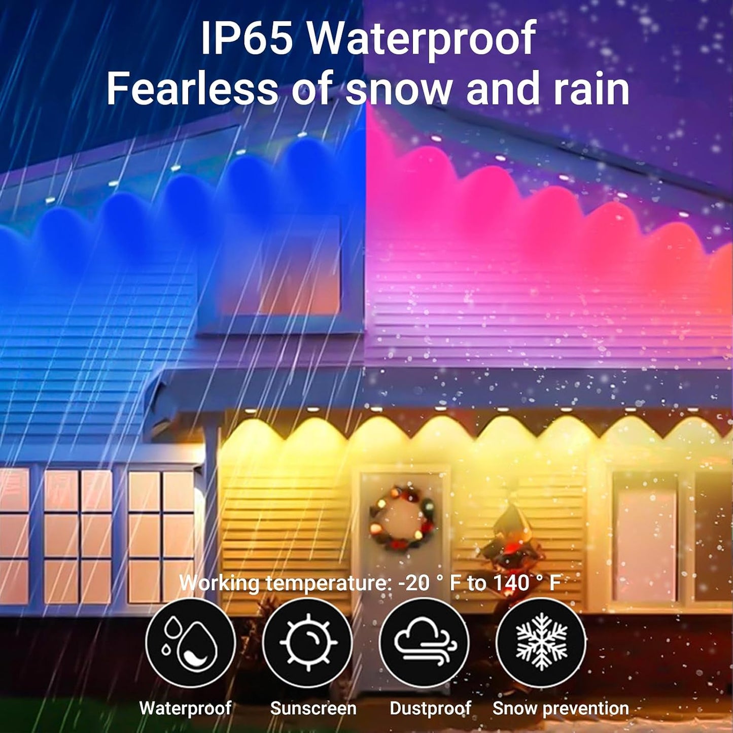 Luces RGB exteriores 100ft IP67 50LED con app