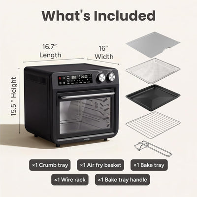 Horno Tostador Freidora Aire Digital 27qt Acero Inox
