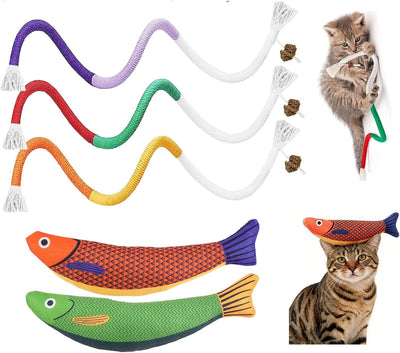 Juguetes para gatos con hierba gatera y limpieza dental