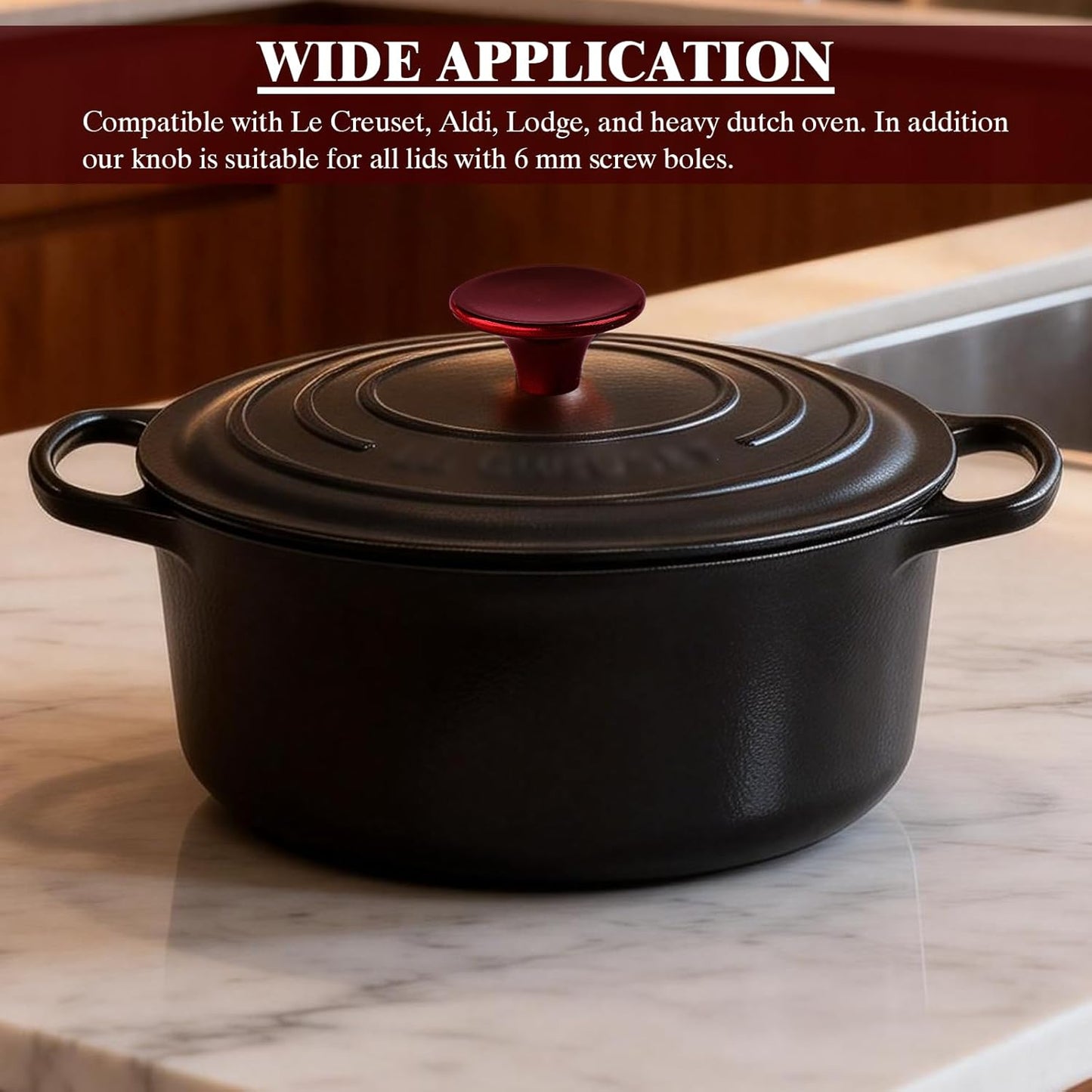 Pomo repuesto tapa horno holandés acero inox comp Le Creuset