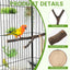 8 Perchas Madera Natural para Pájaros Juguete Masticar
