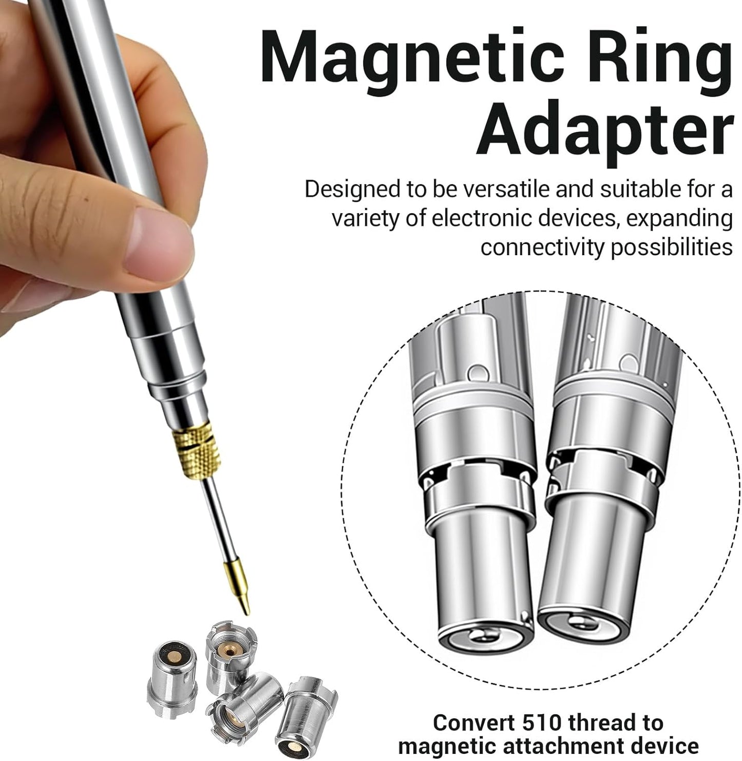Kit adaptadores magnéticos 510 hilos repuestos electrónicos