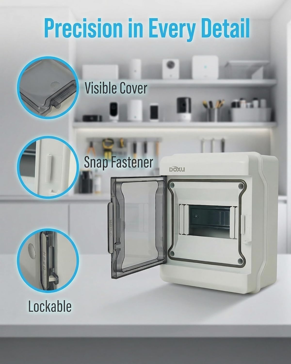 Caja proteccion distribucion impermeable IP66 material PC