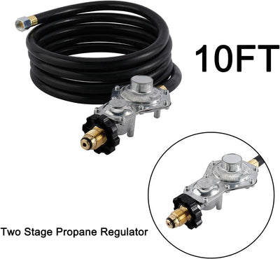 Manguera propano 2 etapas 10ft conexión POL x 3/8pulg