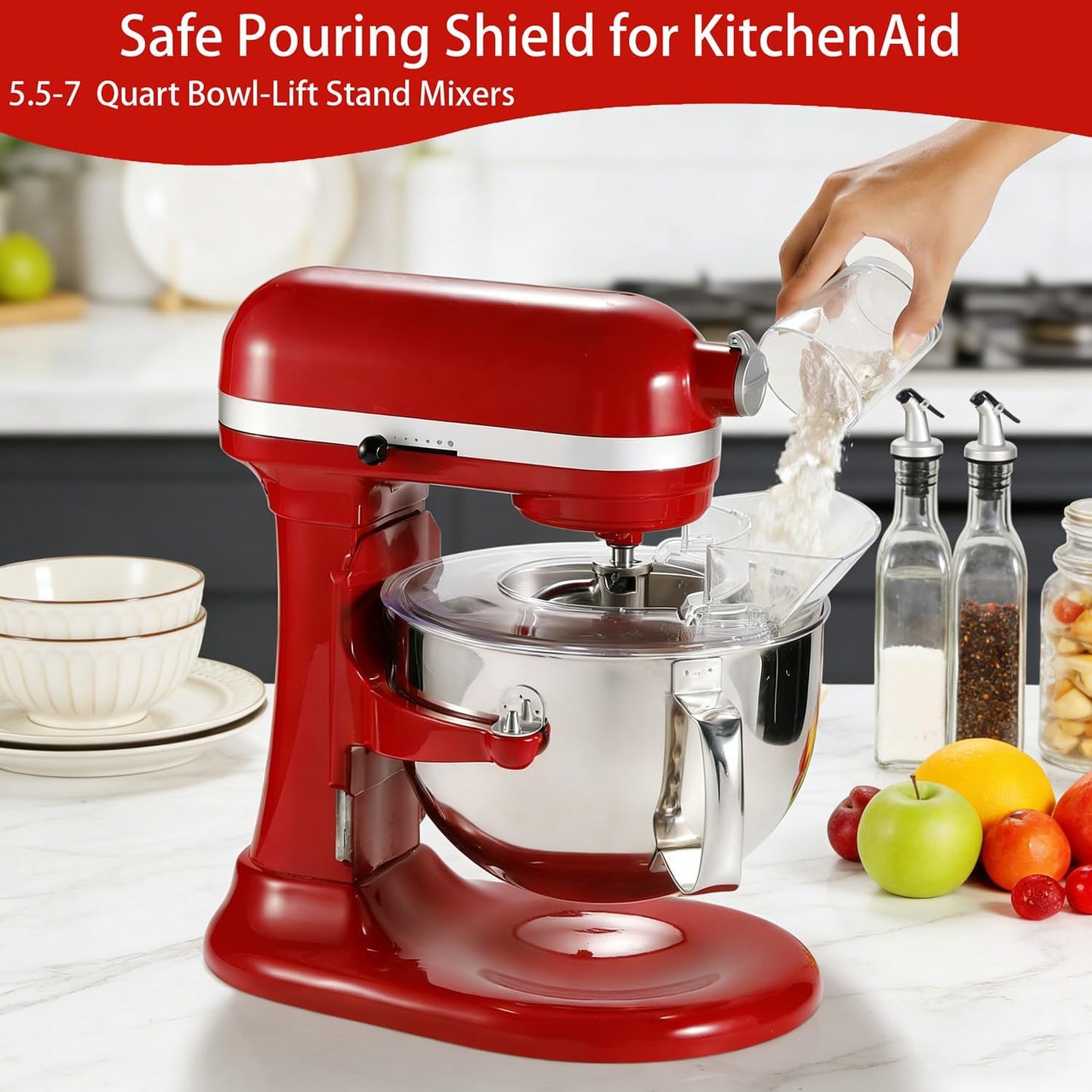 Protector antisalpicaduras para mezcladora 5.5-7qt con puerto