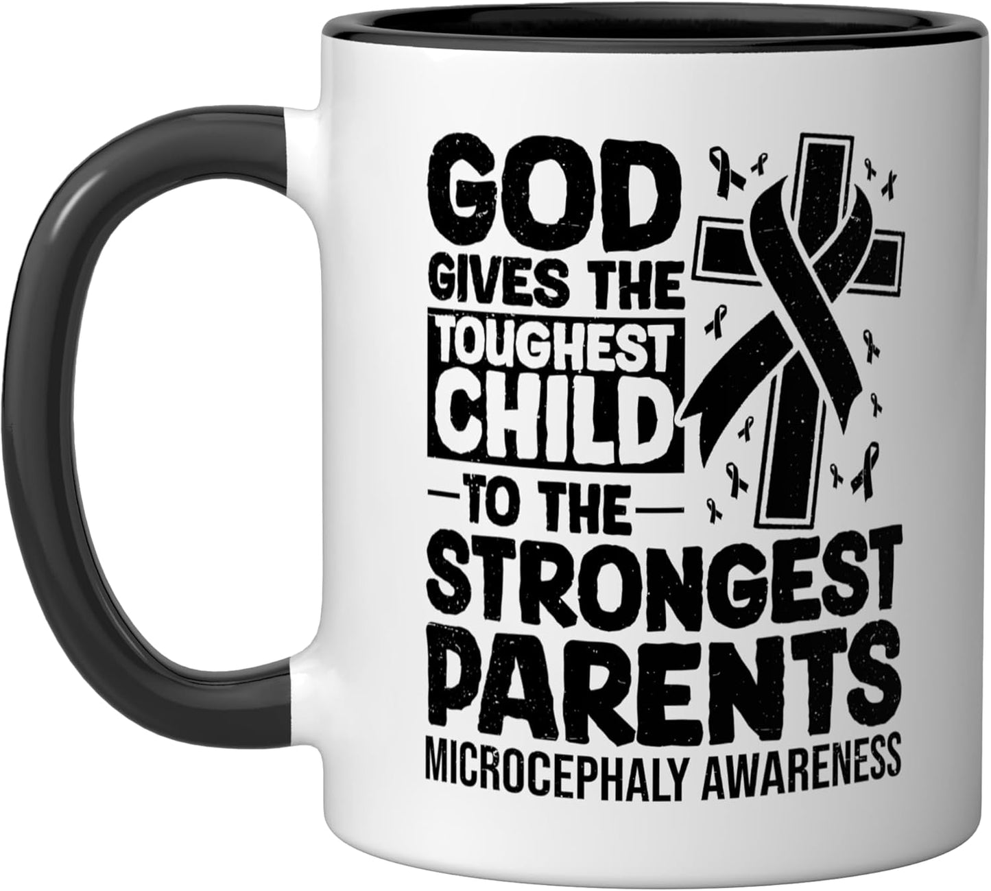 Taza Cerámica para Padre Madre Negro Blanco