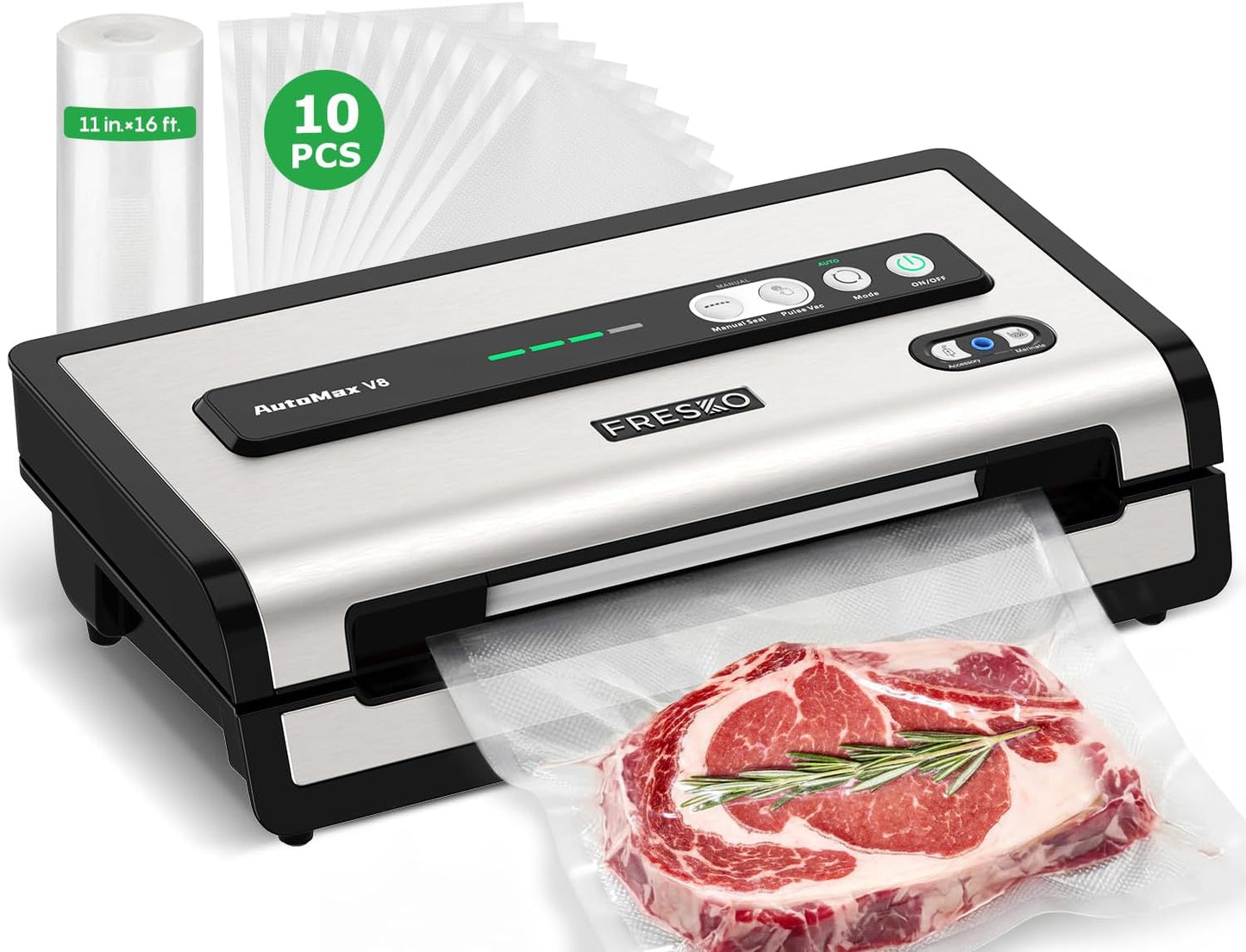 Sellador automático vacío para alimentos con corte y almacenamiento