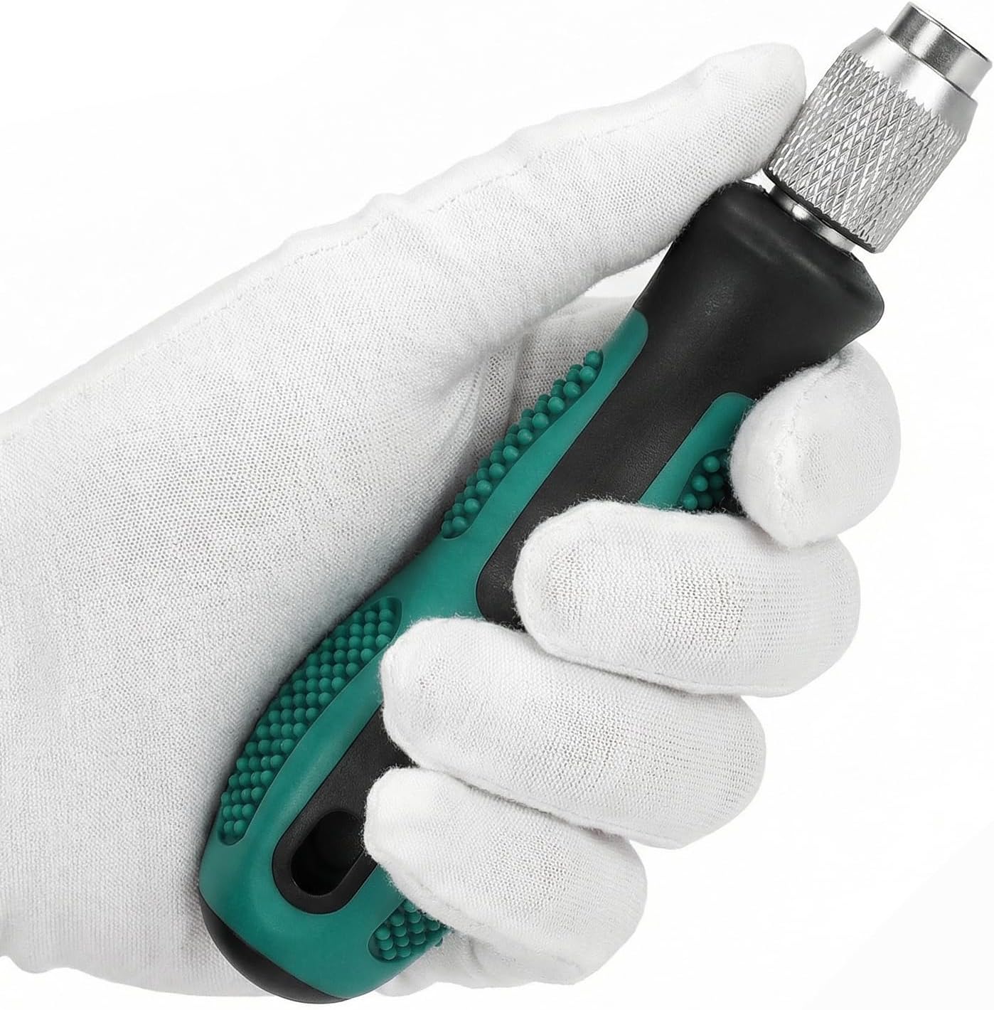 2 Pzas Mango Hex 1/4 Comp Antiderrap