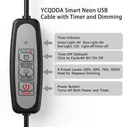 Batería portátil temporizador 2/4/8H para letreros neón USB