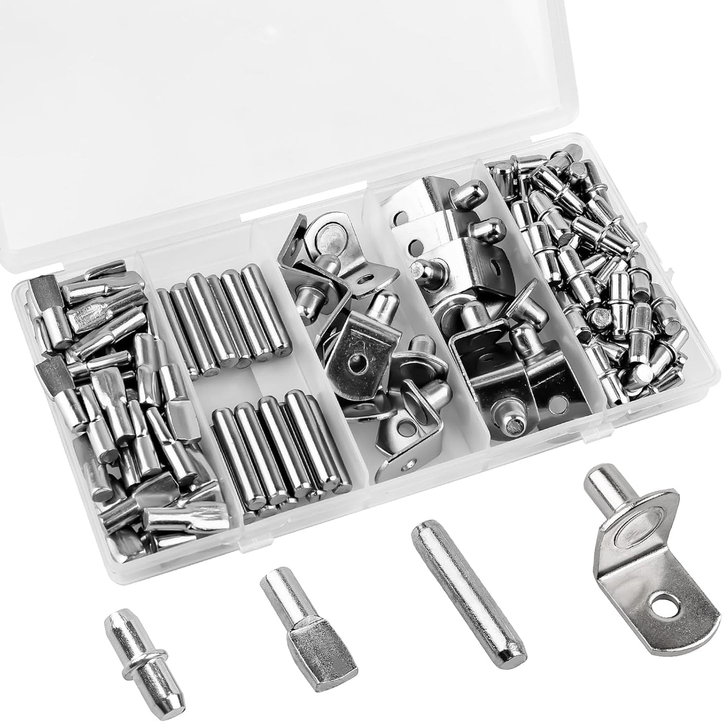 Kit 145 Pasadores Estante Níquel 0.197pulg 1/4 Pulg