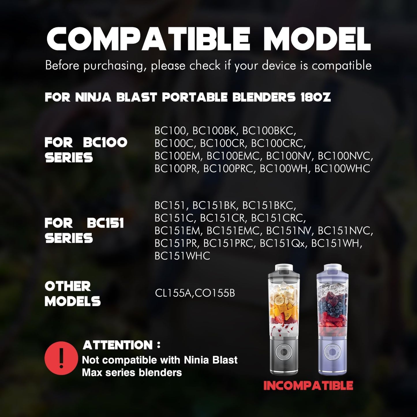 Vaso repuesto Ninja Blast 18oz con tapa sin BPA