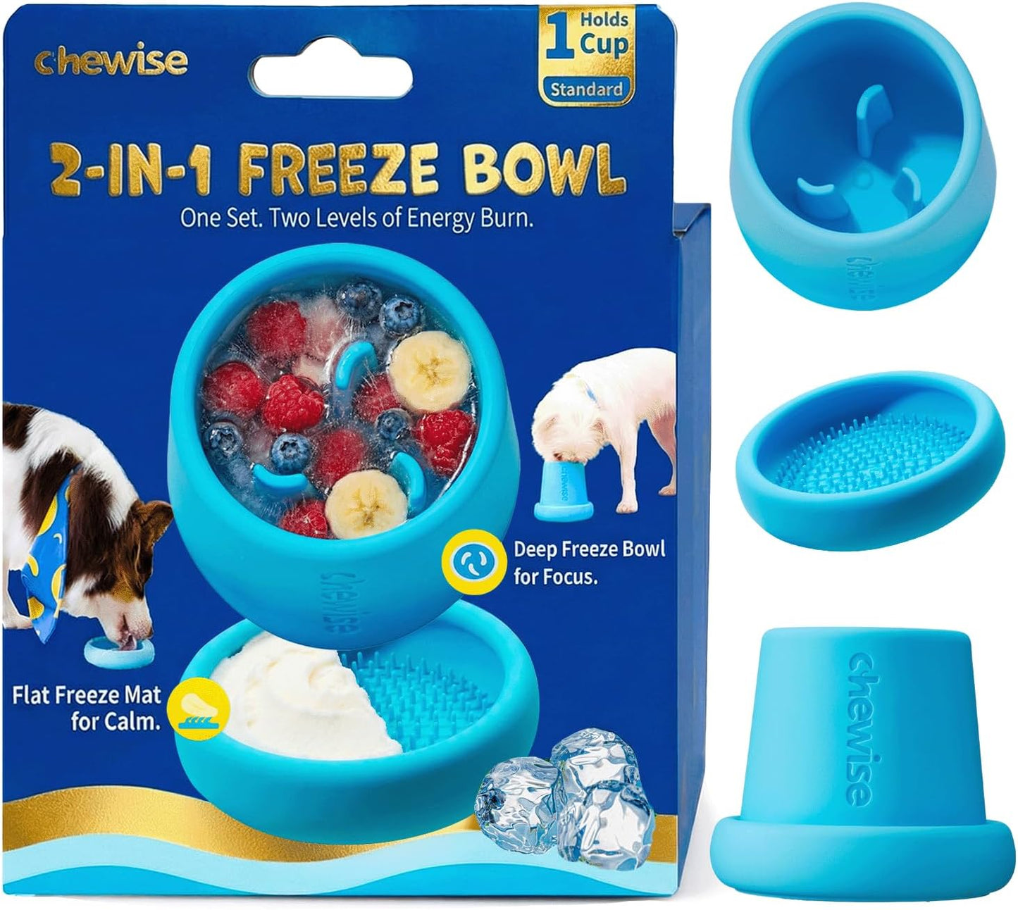 Cuenco congelable 2en1 para perros TPU duradero tapete lamer