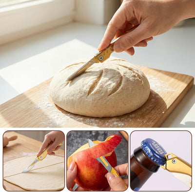 Pan Lame con 10 cuchillas de afeitar para corte de masa madre