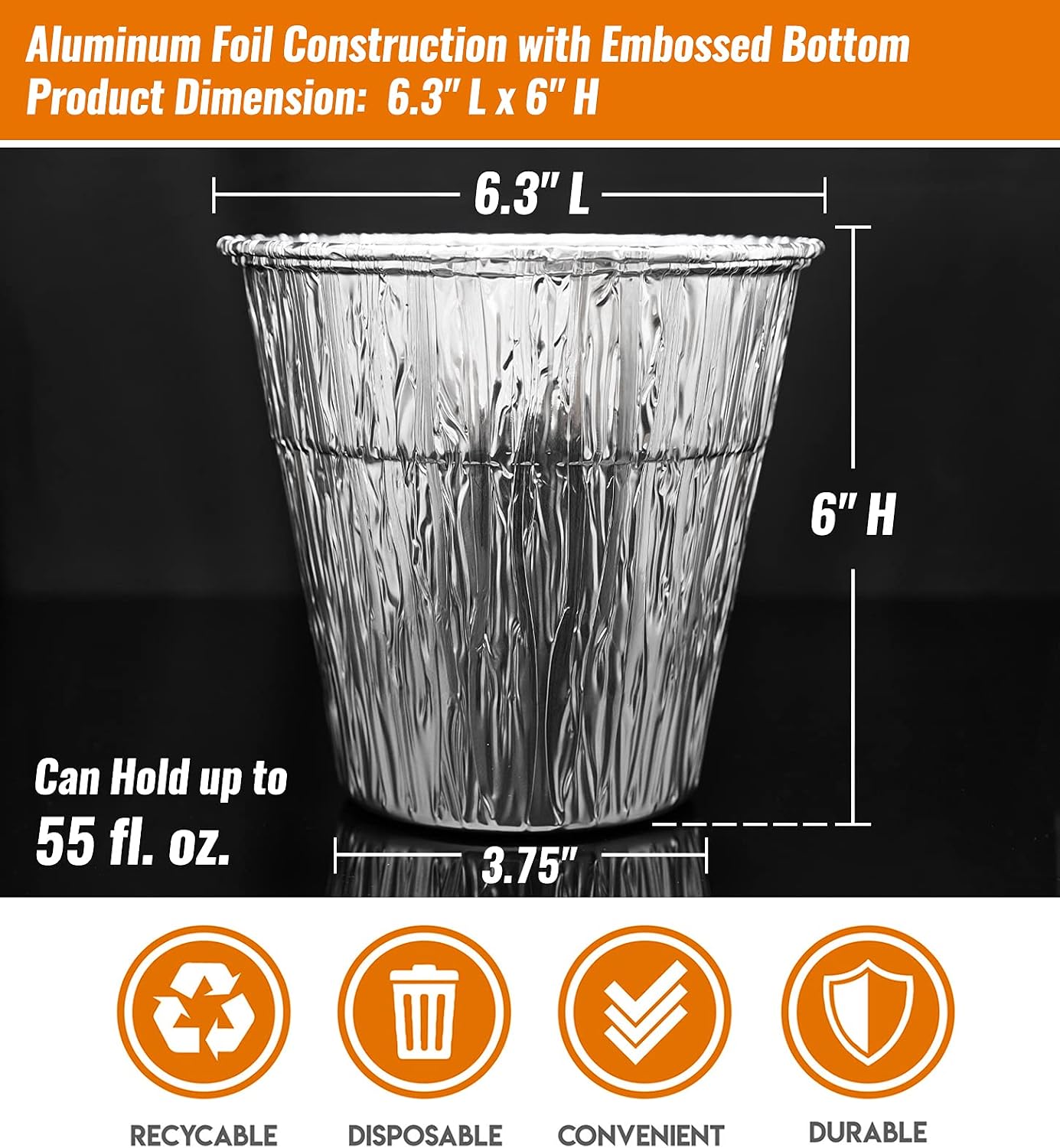 Forros cubo grasa comp Pit Boss 6.3x6pulg aluminio