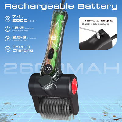 Cepillo eléctrico parrilla inalámbrico 2 vel 2600mAh