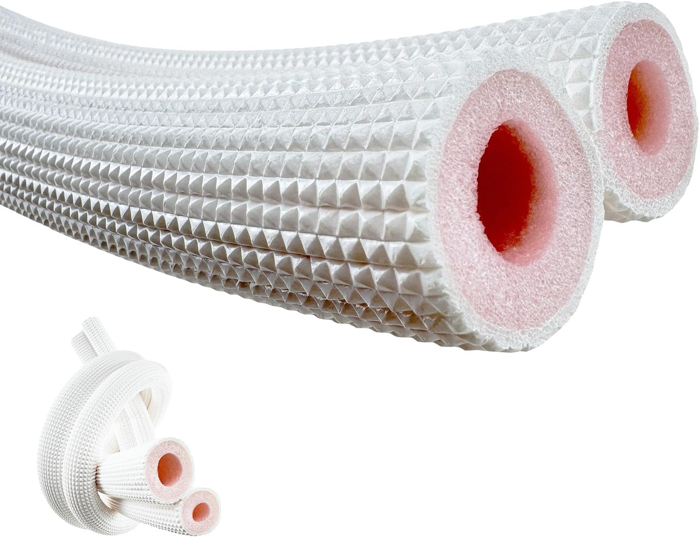 Colector condensado tubo cobre con cubiertas espuma 1/4-3/8"