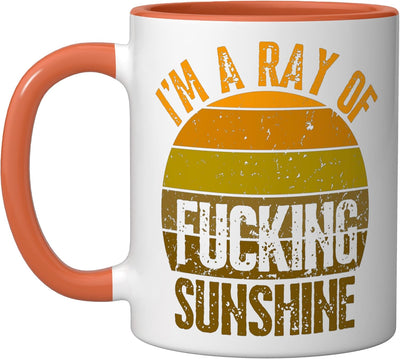 Taza cerámica sarcástica I'm A Ray Of Fing Sunshine para adultos